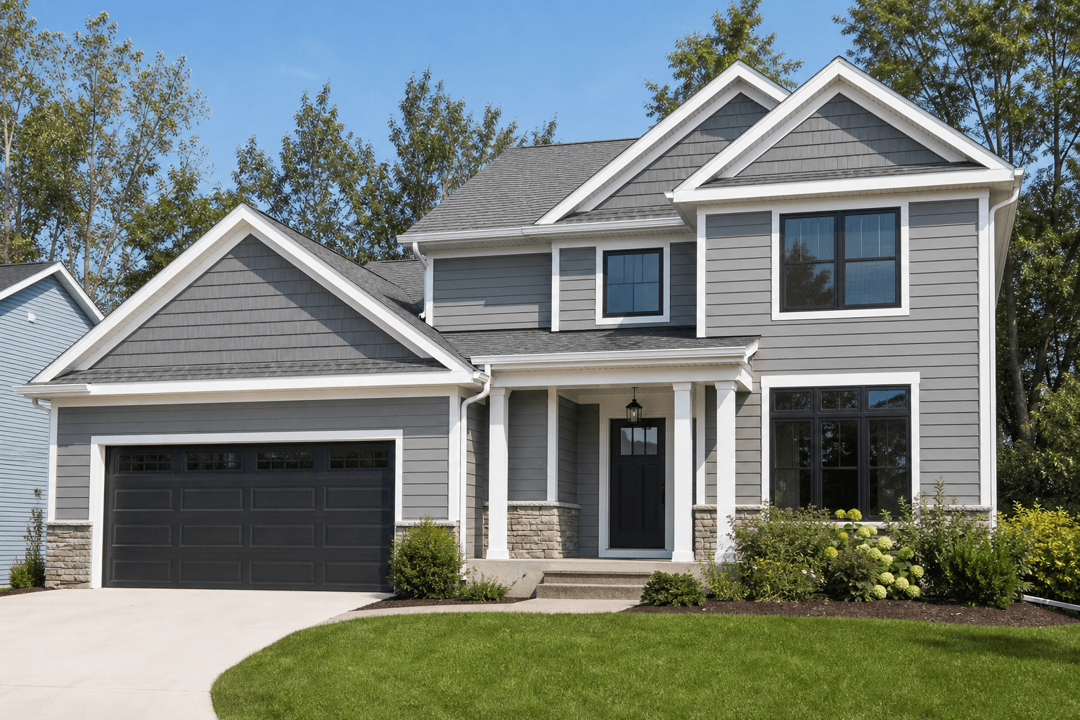 Exterior house painting project
